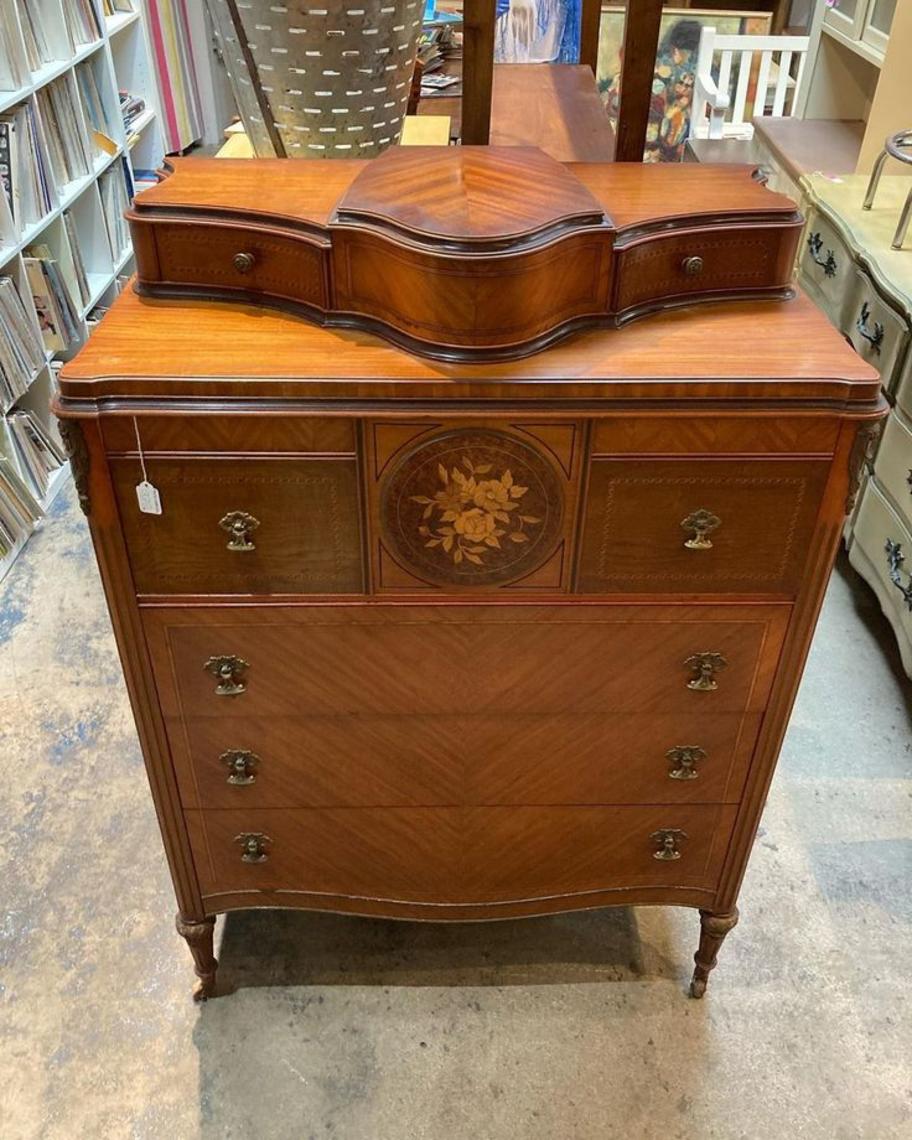 Bone Inlay Chest Of Drawers - Ca 1920
