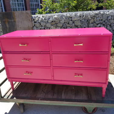 Bright High Gloss Vintage Dresser Dresser, Sideboard, Glam Furniture, Lingerie Dresser, Funky, Eclectic, Boho, Custom Ordered Dresser 