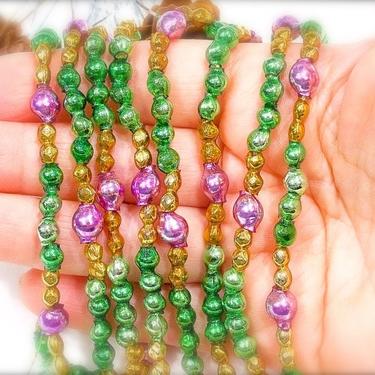 VINTAGE: 80" Mercury Glass Bead Garland - Small Glass Bead Garland - Feather Tree Garland - Made in Japan - SKU os-184-00031876 
