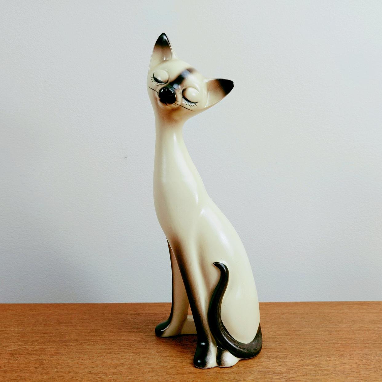 Vintage Norcrest Siamese Cat Figurine A-877 | Female Cat | | The