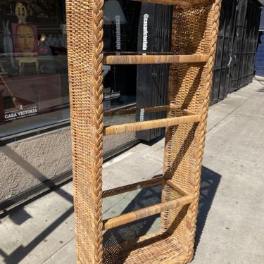 Force Be With You | Vintage Wicker Etagere with Glass Shelves