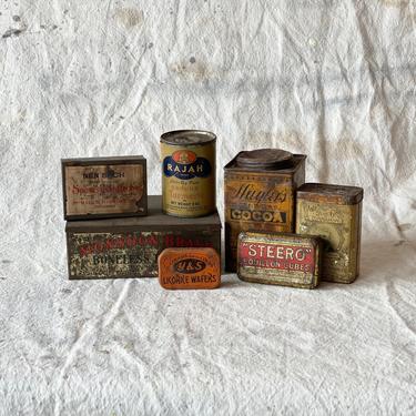 Vintage Antique Kitchen Tins Home Decor Cocoa Herring Watkins 