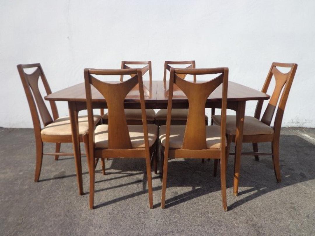 8pc Mid Century Modern Kent Coffey Perspecta Dining Table Chairs Deja