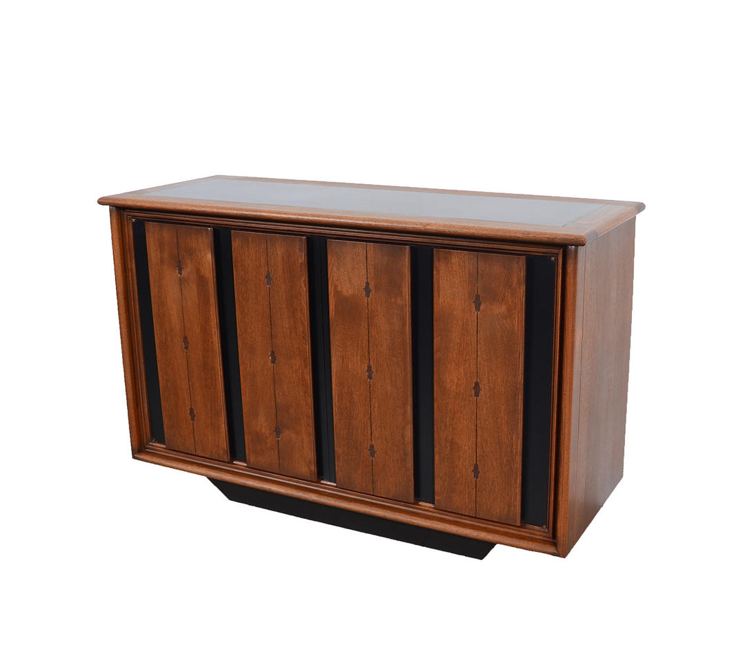 Walnut Bar Console Entertainment Unit Mid Century Modern