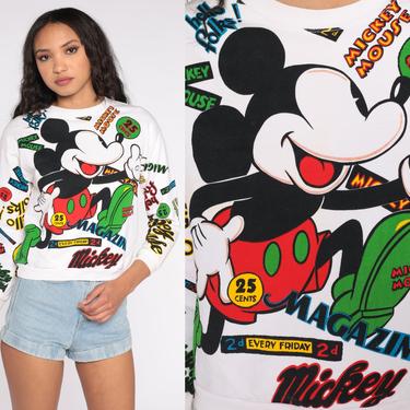 Mickey & Co Sweatshirt Walt Disney Mickey Mouse Sweater 90s Kawaii Disneyland Shirt Cartoon 1990s Vintage Retro Small xs s 