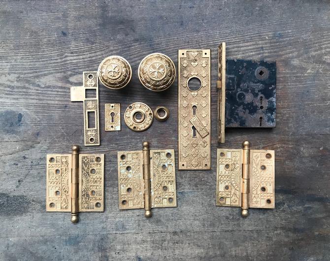 1880s Nashua & Sargent Door Hardware Victorian Eastlake Salvage North