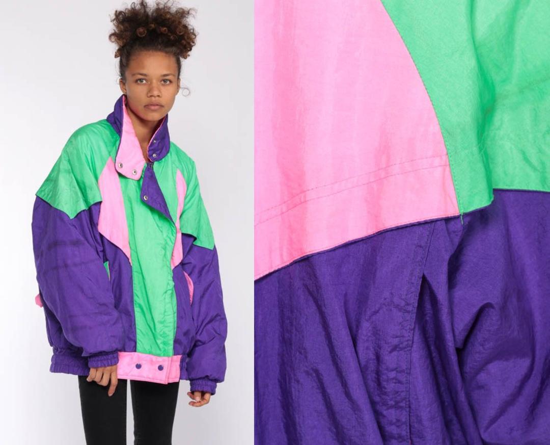 Pink and hotsell green windbreaker