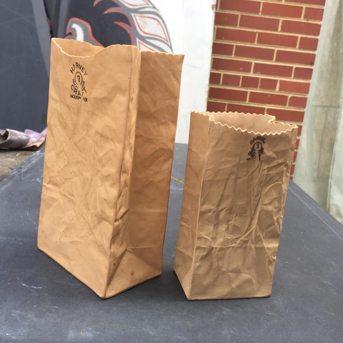 Harvey Craft Canada Pair Of Ceramic Bags Vases By Brainwashington