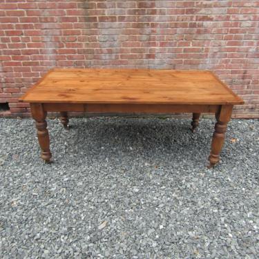 Antique English Reclaimed Pine Farm Table 