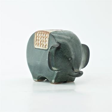 Stoneware Otagiri Japan Elephant Candleholder Vintage Mid-Century Figure sculpture 