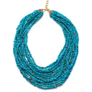 Turquoise and Ruby Multi Necklace | Dina Mackney Designs | Washington, DC