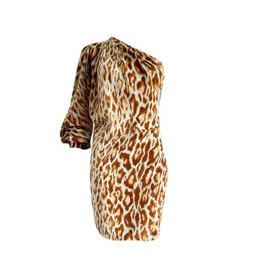 Dior Giraffe Print One Shoulder Dress