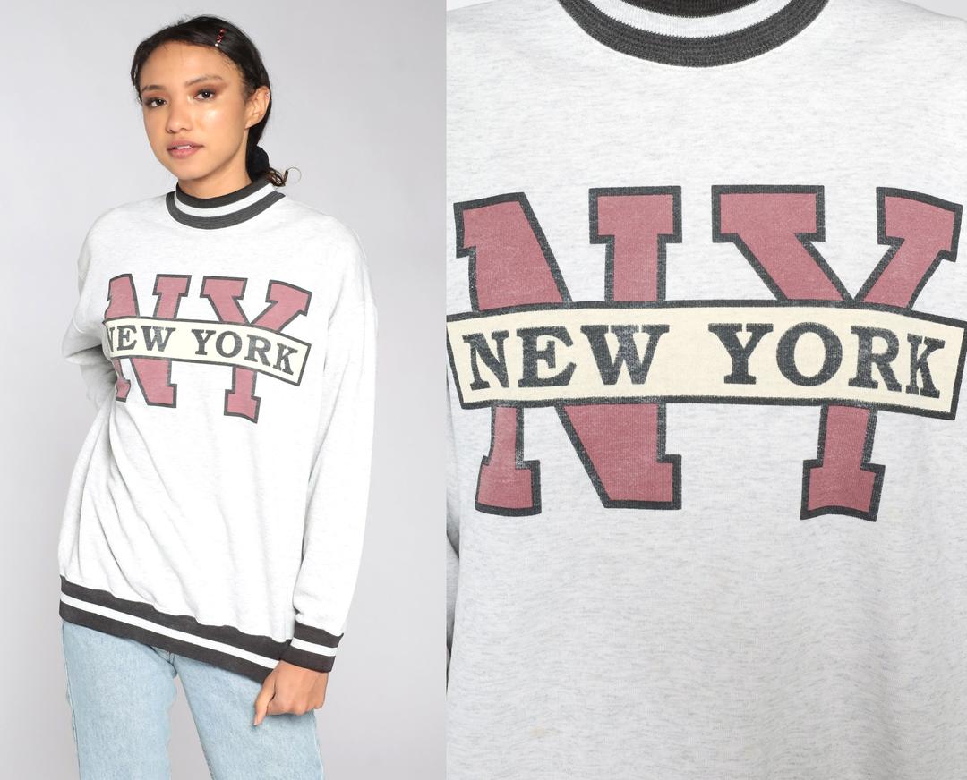 New York Sweatshirt NYC Shirt 80s Sweatshirt Travel Slouchy