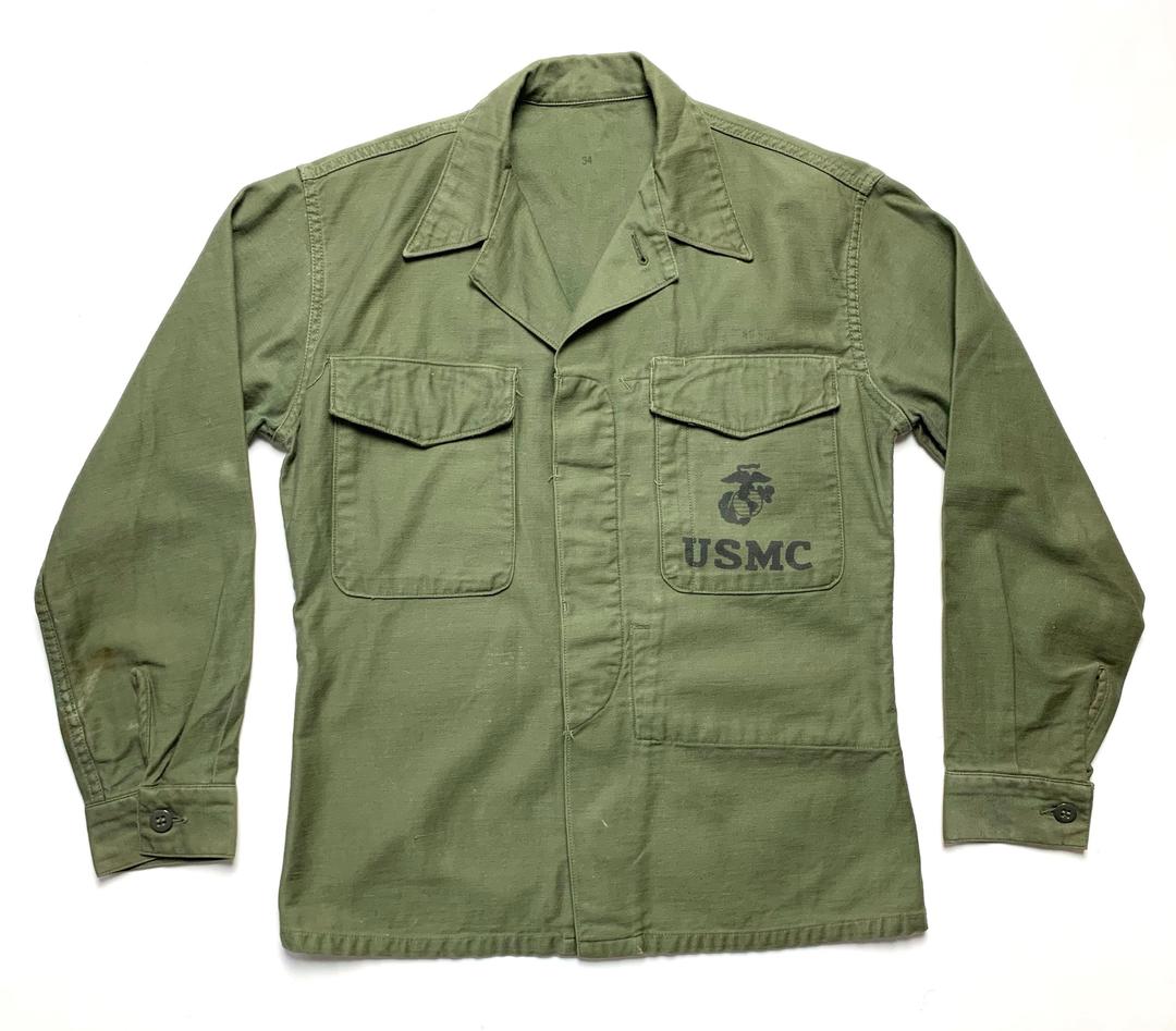 Vintage 1950s USMC P58 Utility Shirt ~ size 34 (XS to S