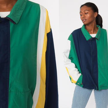 80s color 2024 block windbreaker