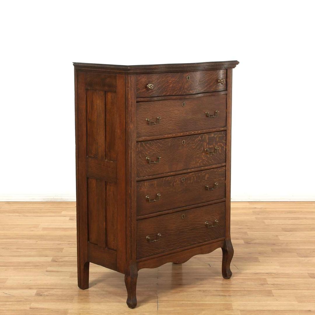 American Oak 5 Drawer Tall Dresser Loveseat (Los Angeles) Vernon, CA