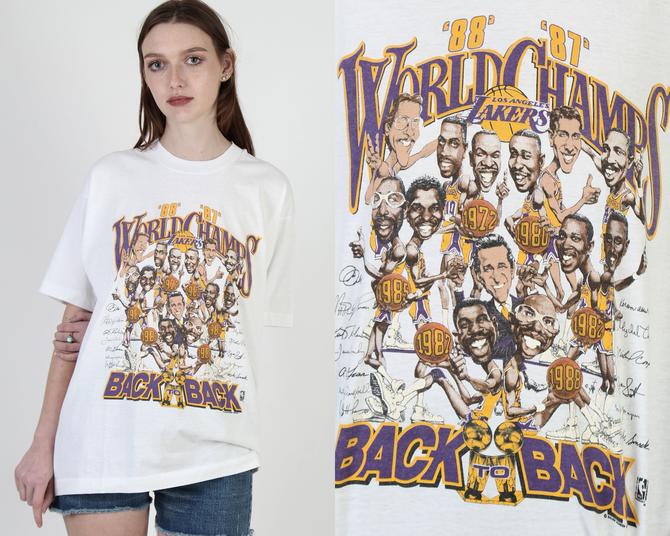 1985 Vintage Medium Large LA Lakers Shirtlakers Championship 