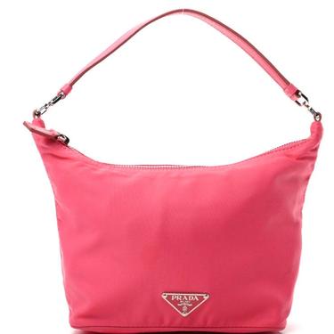 Prada Red Nylon Pochette Evening Top Handle Satchel Shoulder Bag