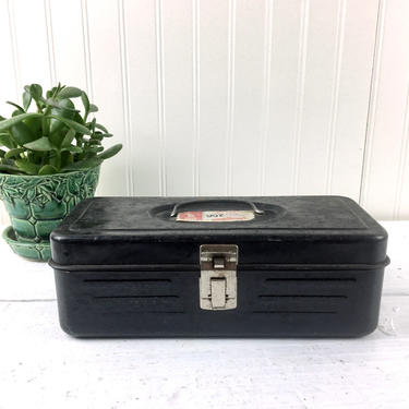 Woolworth's Tool and Utility Box - vintage 1960s metal tool box 