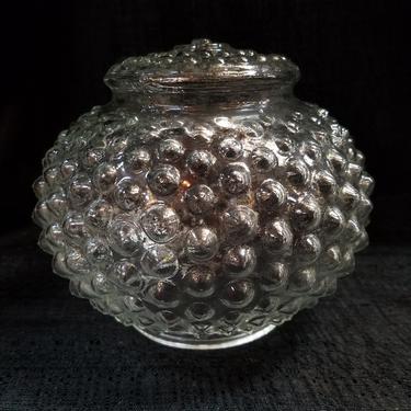 Vintage Hobnail Clear Glass Shade H4.75 x D5.75