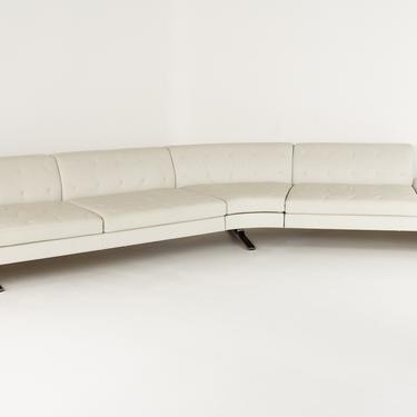 Poltrona Frau Kennedee Mid Century Italian Leather Sofa Sectional Sofa - mcm 