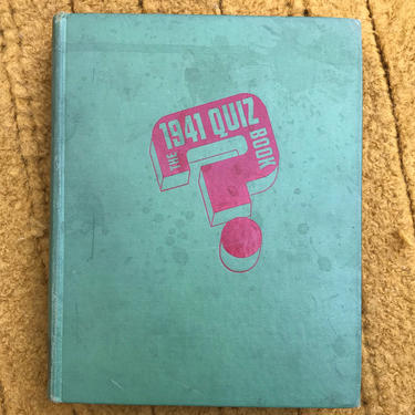 Vintage 1941 Quiz Book | WWII 40s History Trivia Book by blindcatvintage