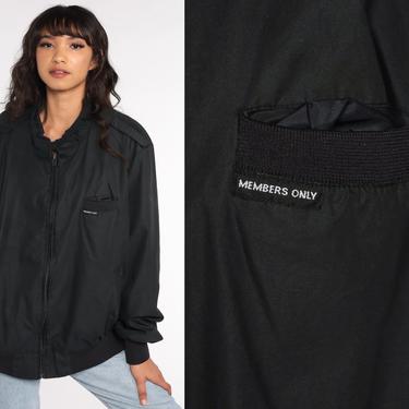 80s Members Only Zip Up Bomber Windbreaker Jacket