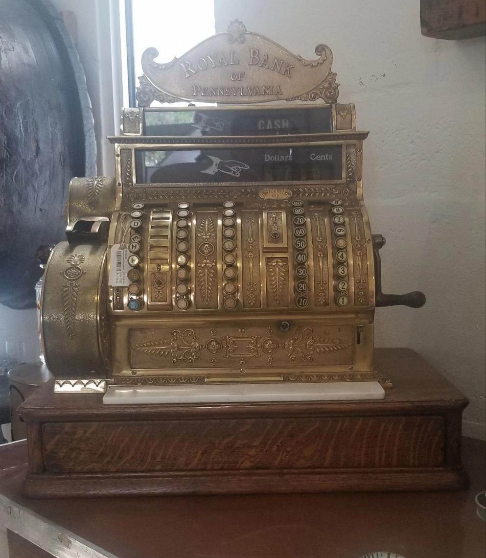 Antique Brass Cash Register Vintage Vault Oakland Park, FL