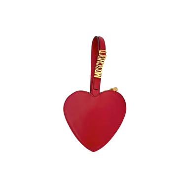 Moschino Red Heart Logo Wristlet