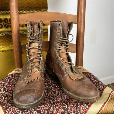 Vintage Brown Lace Up Boots – Chamra Handcrafted