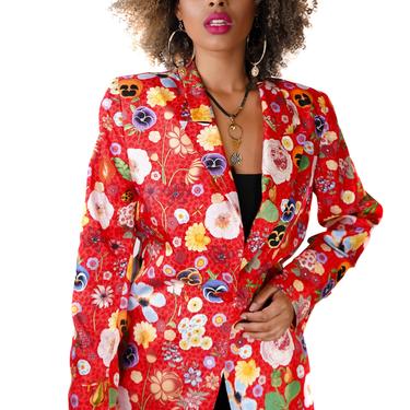 Garden Party Silk Blazer