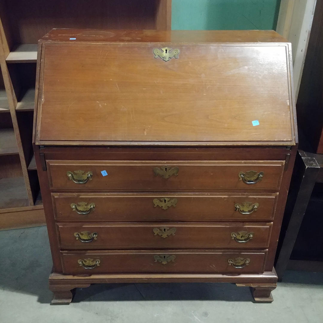 Vintage Fold Out Secretary Desk by Maddox Colonial Reproductions