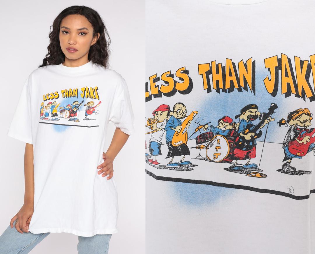 Vintage Less Than Jake Shirt 90s Band Tee Shirt Ska, Shop Exile
