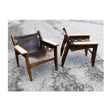 Sergio Rodrigues Kilin Chairs Pair Mid Century Brazilian 