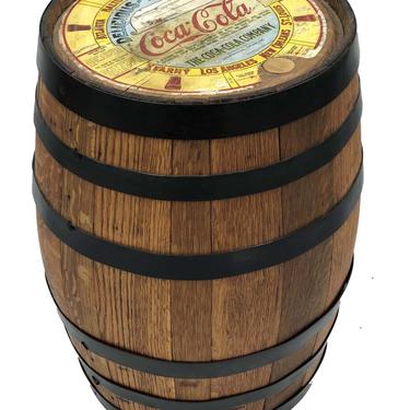 Vintage 5 Gallon Wooden Coca-Cola Syrup Keg Barrel