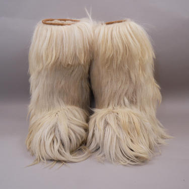 70s Goat Hair Yeti Boho Boots Size 10 Euro 44 Oscar Sports Babe Loves Jazz New York NY