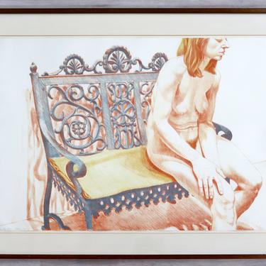 Philip Pearlstein Girl on Bench 1974 Signed Serigraph 