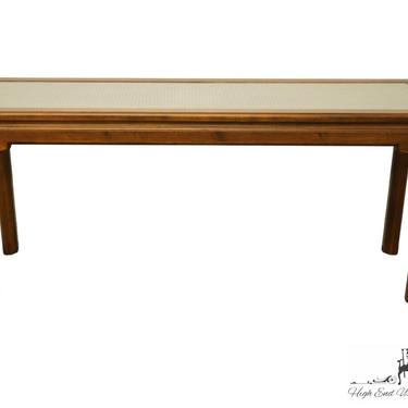ETHAN ALLEN Classic Manor Solid Maple 60&amp;quot; Accent Sofa Table w. Glass Top 15-9020 