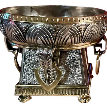 Silver Art Deco Jardiniere Bronze