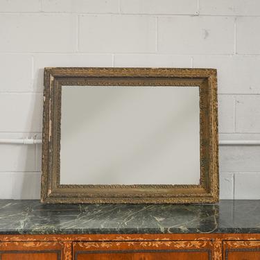 antique distressed gilt framed mirror