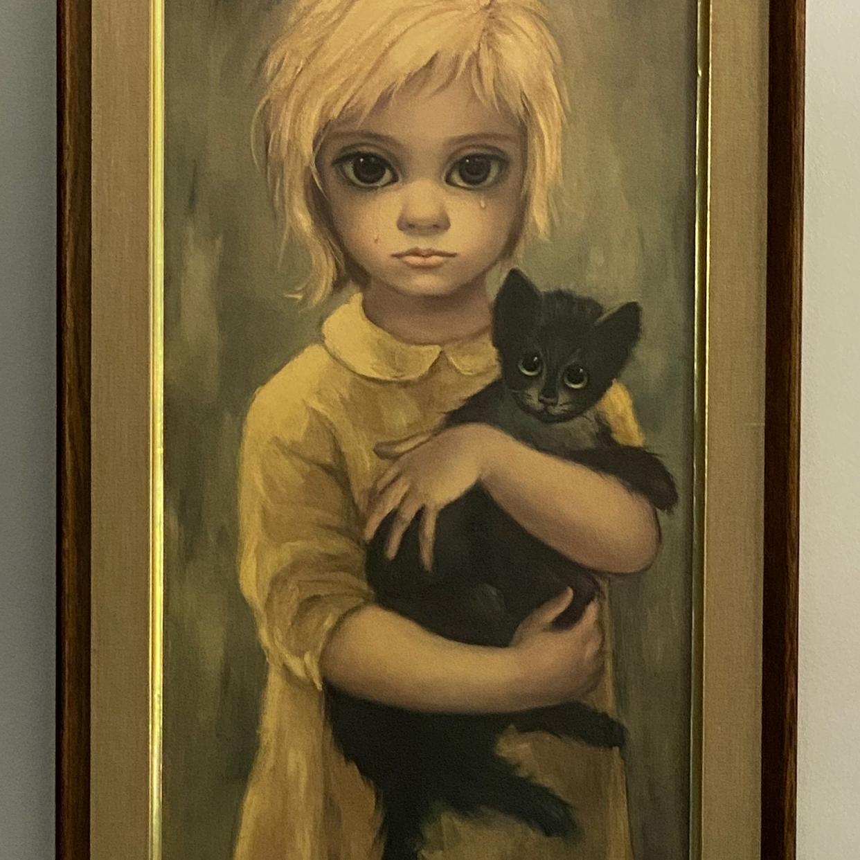Margaret Keane 70s ヴィンテージ　ポスター 額付「ALONE」 Margaret Keane 70s ヴィンテージ ポスター 額付「ALONE」