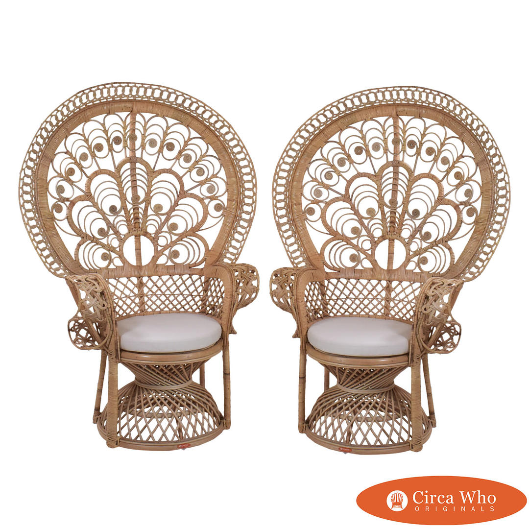Pair of Peacock Flower Chairs Circa Who West Palm Beach, FL