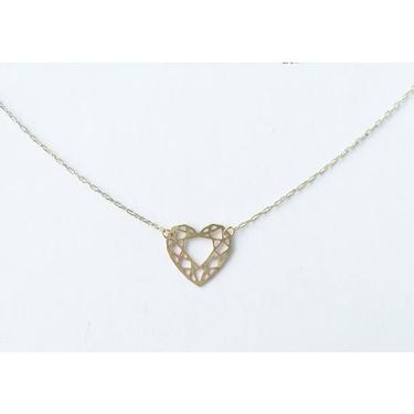 Geometric Heart Pendant Necklace