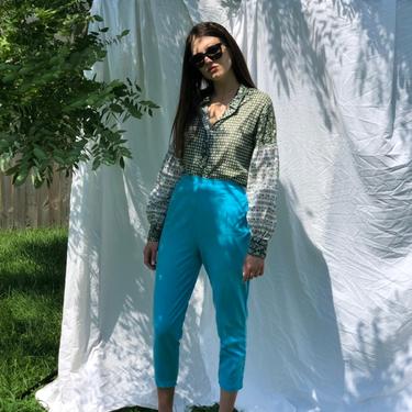 1960s cigarette pants 60s Plaid Pants Cigarette Pants 50s Unique Vintage Cigarette Pants Nordstrom 76% Cotton 22% Polyester 2% Spandex Photos by 1950s to 1960s capri pants
