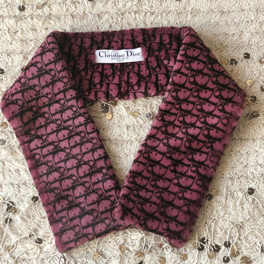 Vintage 90s CHRISTIAN DIOR Paris TROTTER Monogram Soft Pink Black 