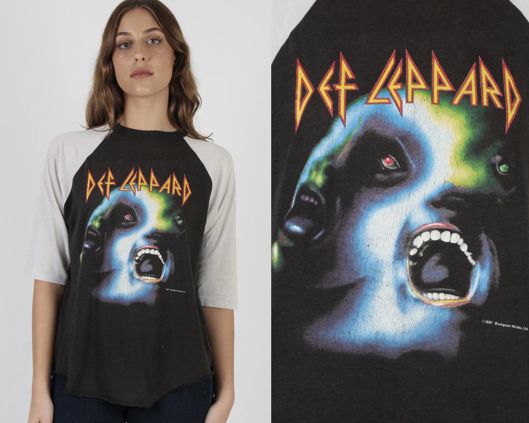 1987 Def Leppard T Shirt / Vintage 80s Def Leppard Hysteria Tour