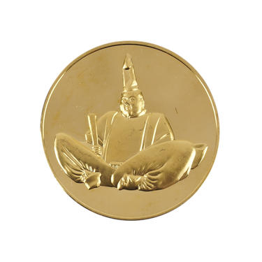 24k Gold Plated Bronze Medal Coin Minamoto no Yoritomo Samurai Medal 