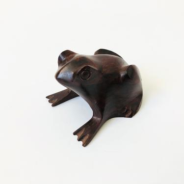 Vintage Carved Ironwood Frog 