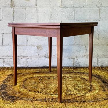 Mid Century Modern WALNUT Flip Top Expandable DINING TABLE 