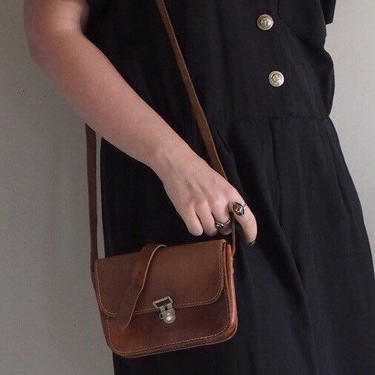 Vintage Leather Crossbody/ Greek Purse/Shoulder bag/Mini messenger/Small Purse 